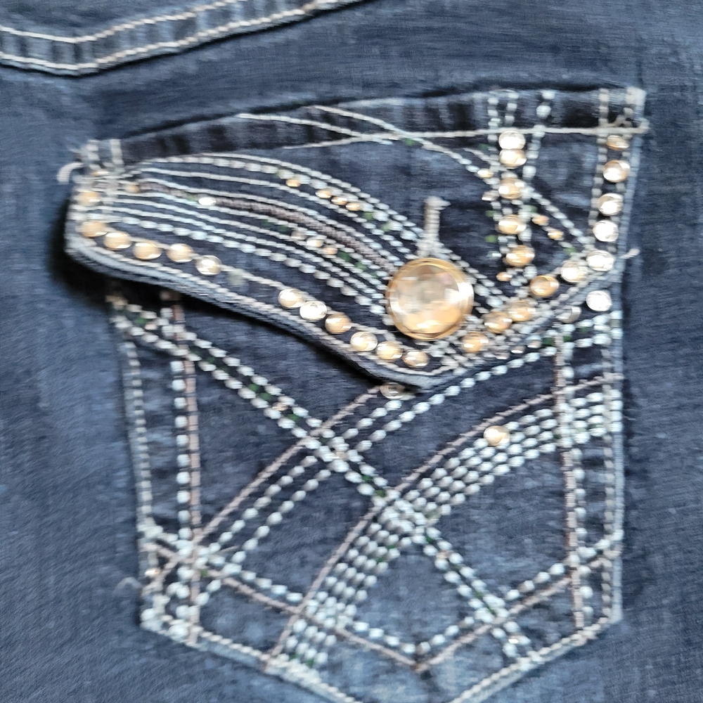 One‎ 5 One Dark Blue Straight Leg Jeans - Picture 7 of 14